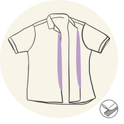 Chemise - Remplacement de boutonnière- Vêtements adaptés pour personne à mobilité réduite