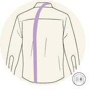 Chemise - Ouverture dans le dos - Courbe- Vêtements adaptés pour personne à mobilité réduite