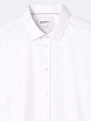 Chemise manches longues fleuri Devred adaptée handicap senior par Adapt & Joy, coupe extra-slim en polyester avec col semi-italien, élégante et facile à enfiler.