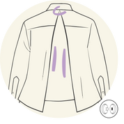 Chemise - Ouverture façon blouse d'hôpital- Vêtements adaptés pour personne à mobilité réduite