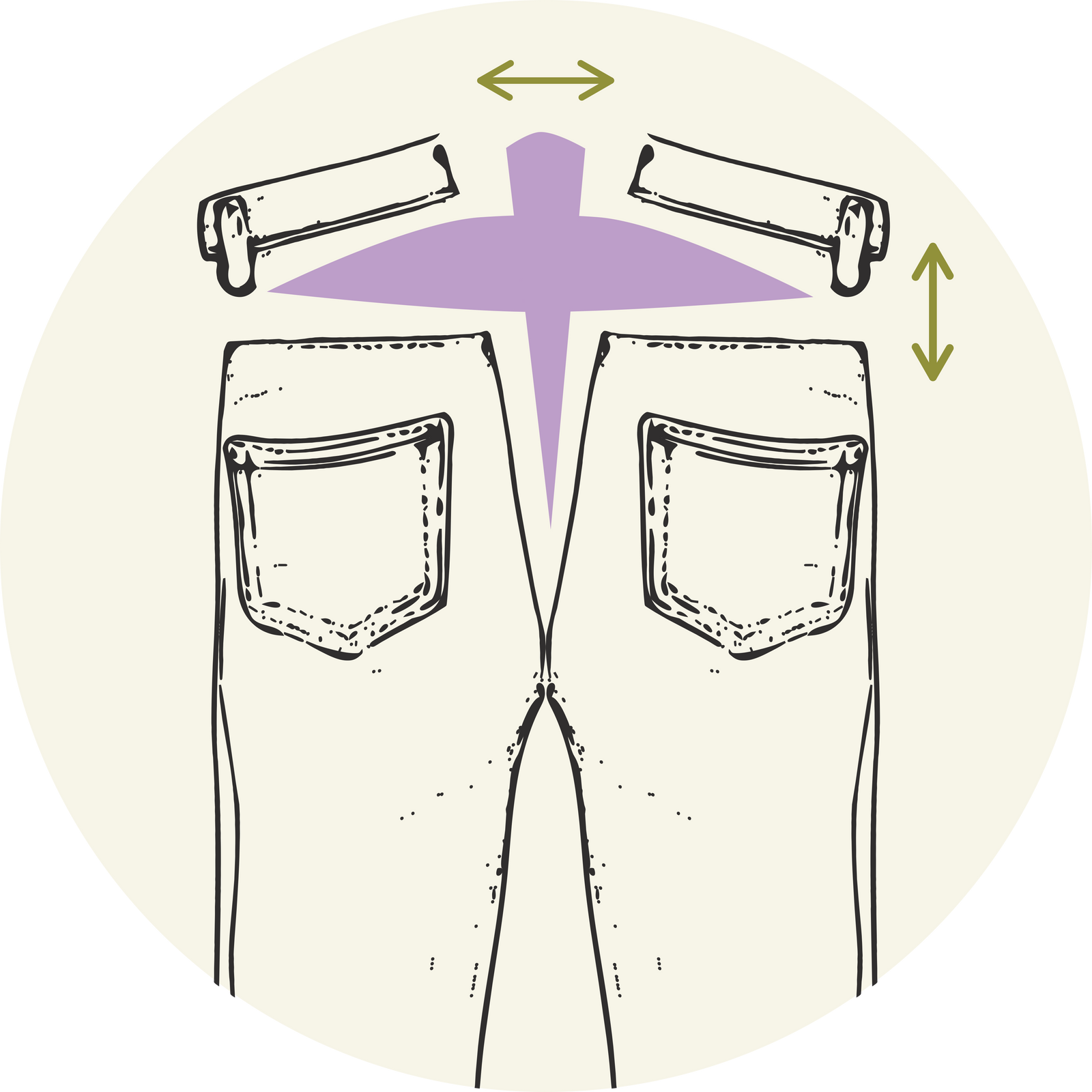 Pantalon & Jean - Augmentation et élargissement de la taille et du dos- Vêtements adaptés pour personne à mobilité réduite