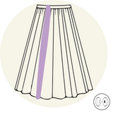 Jupe longue (en dessous du genou)