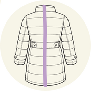Manteau, veste, doudoune, polaire - Ouverture dans le dos droit