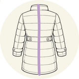 Manteau, veste, doudoune, polaire - Ouverture dans le dos droit