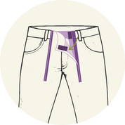 Pantalon adapté pour autosondage, conçu par Adapt & Joy pour faciliter l'accès médical tout en conservant le confort et le style.