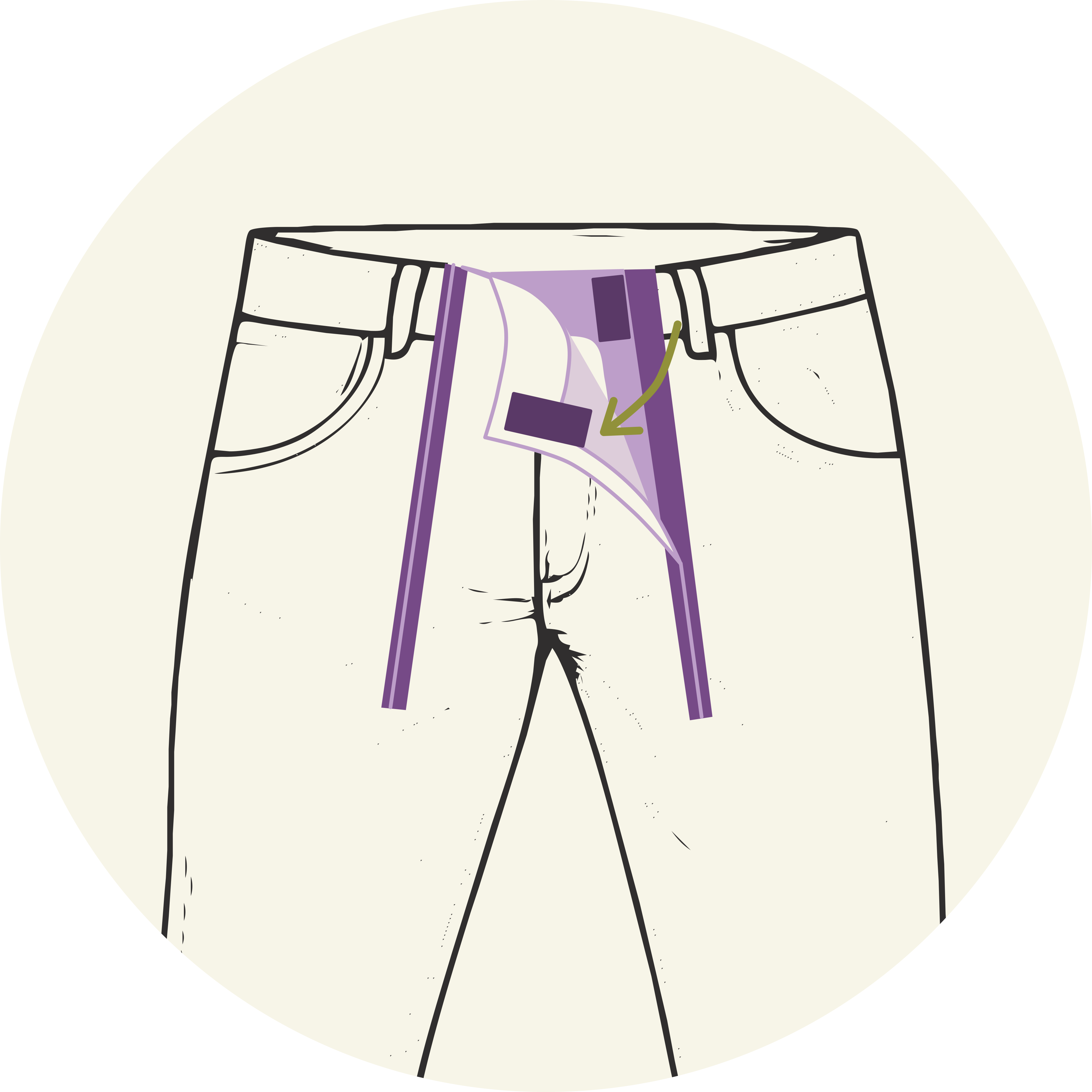 Pantalon adapté pour autosondage, conçu par Adapt & Joy pour faciliter l'accès médical tout en conservant le confort et le style.