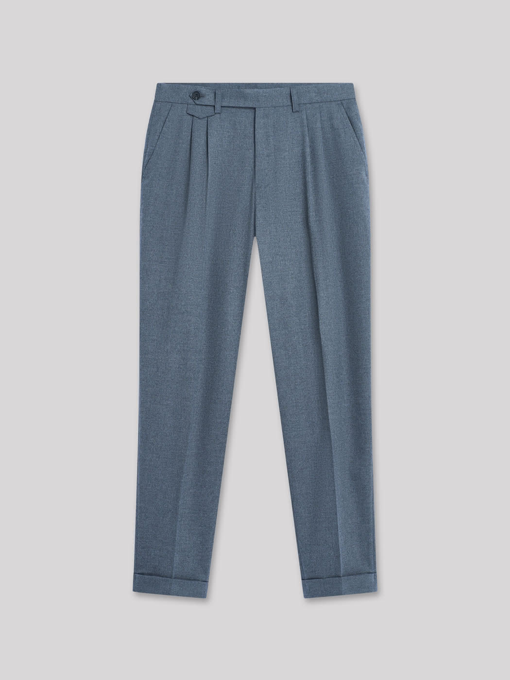 Pantalon gris chiné Devred adapté handicap senior par Adapt & Joy, confortable, extensible et facile à enfiler.