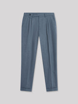 Pantalon à pinces chiné