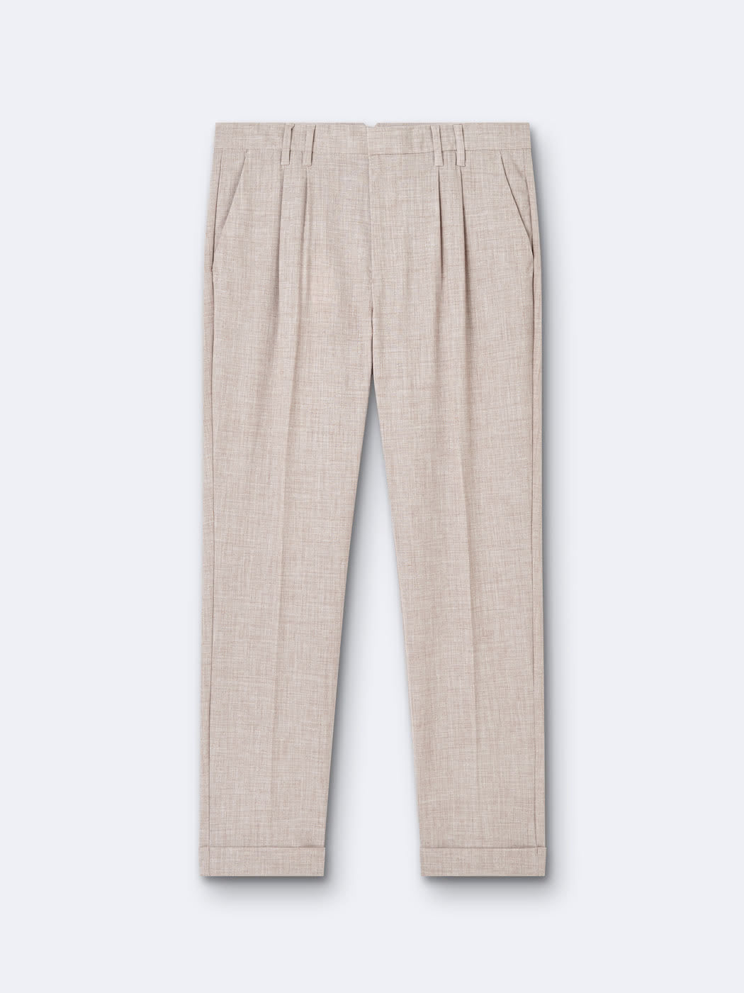 Pantalon slack slim beige Devred adapté handicap senior par Adapt & Joy, coupe élégante et confortable.