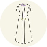 Robe longue (en dessous du genou) - Ouverture façon blouse d'hôpital