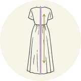 Robe longue (en dessous du genou) - Ouverture dans le dos - Milieu