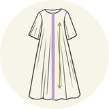 Robe longue (en dessous du genou) - Ouverture devant milieu