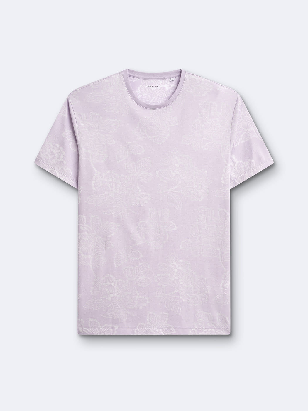 T-shirt fleuri à manches courtes et col rond Devred adapté par Adapt & Joy, offrant élégance, confort et facilité d’habillage pour les personnes en situation de handicap ou seniors.