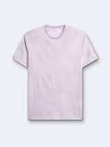 T-shirt col rond en coton fleuri