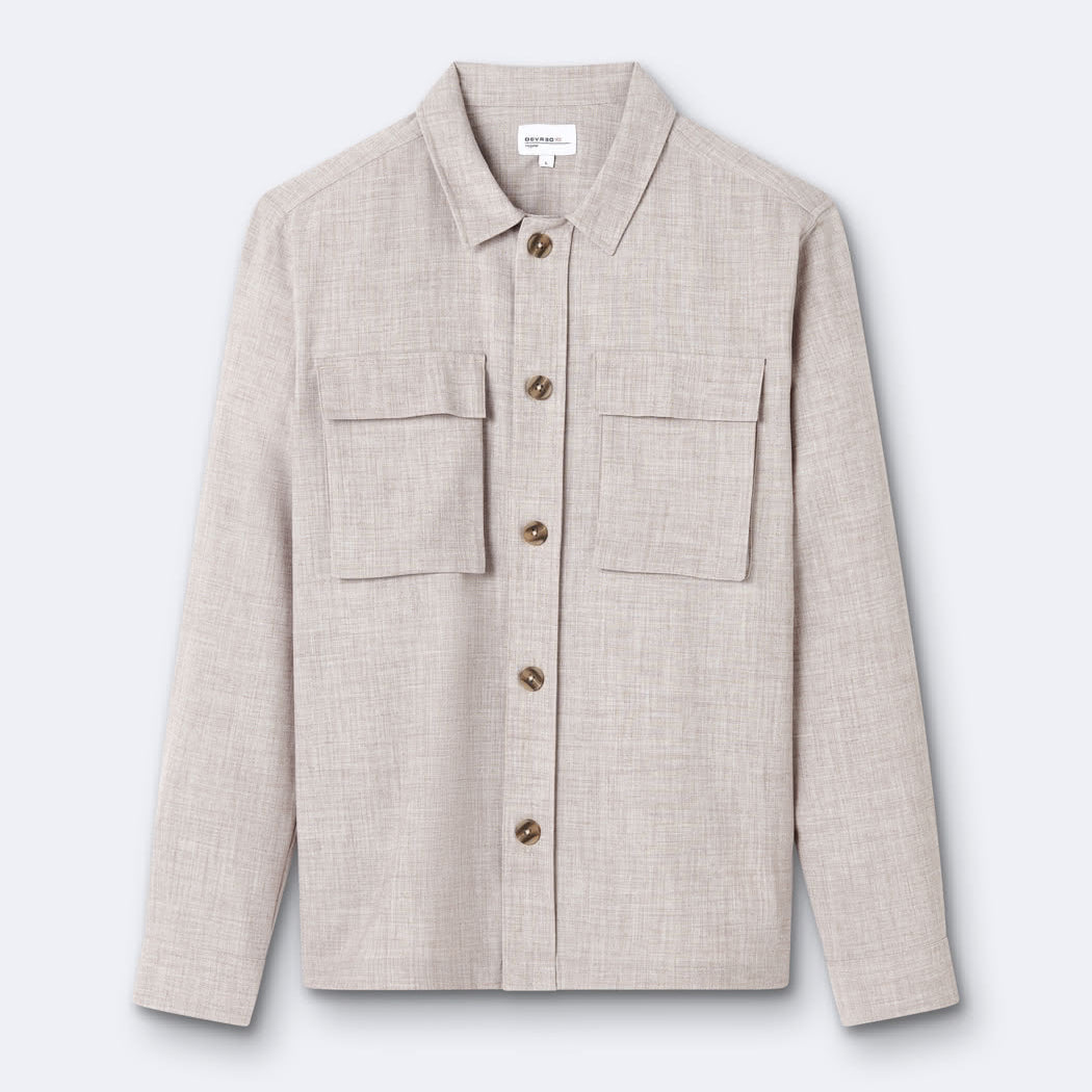 Surchemise faux unie Devred adaptée handicap senior par Adapt & Joy, coupe regular, douce, chaude et facile à enfiler.