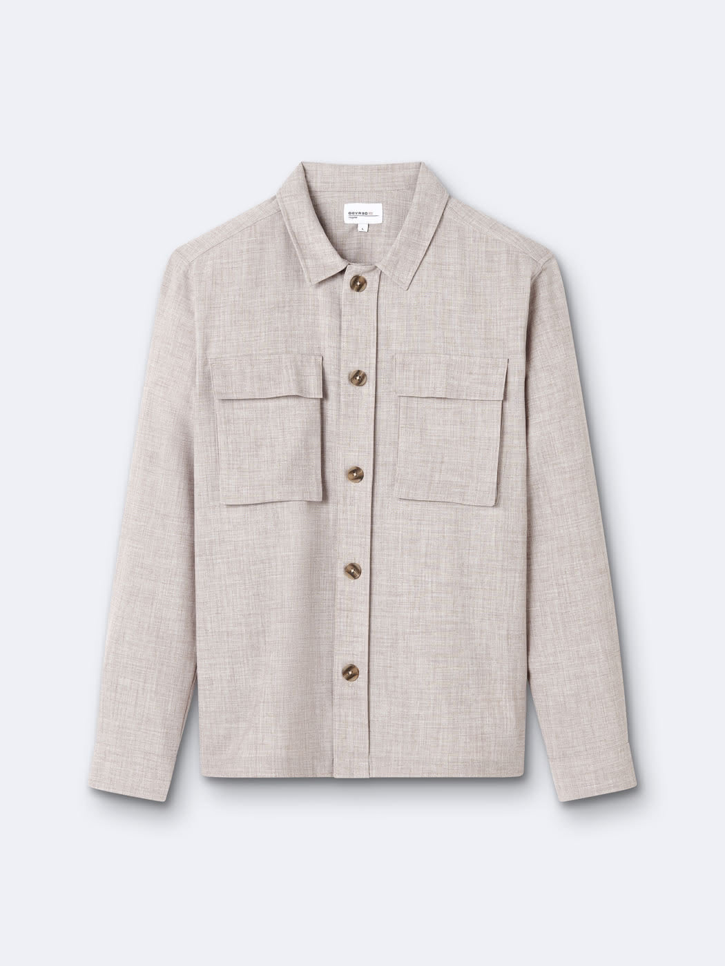 Surchemise faux unie Devred adaptée handicap senior par Adapt & Joy, coupe regular, douce, chaude et facile à enfiler.