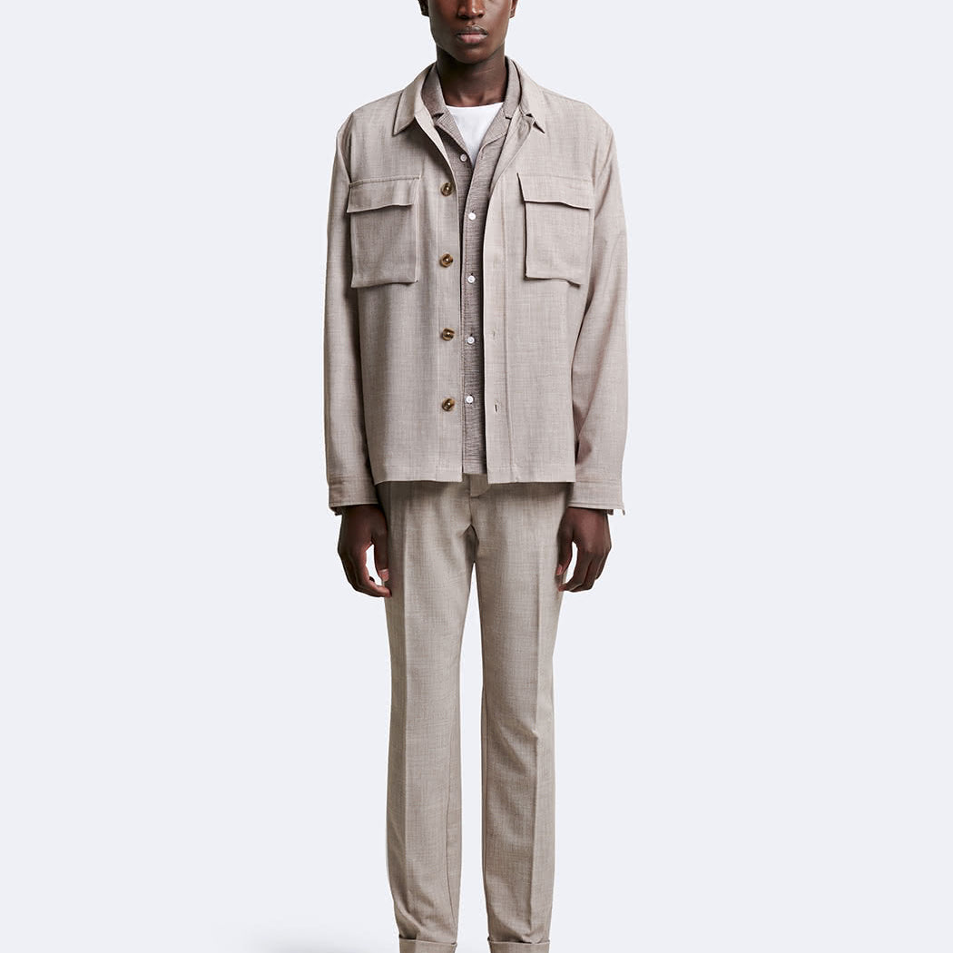 Surchemise faux unie Devred adaptée handicap senior par Adapt & Joy, coupe regular, douce, chaude et facile à enfiler.