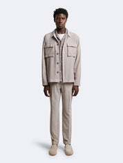 Surchemise faux unie Devred adaptée handicap senior par Adapt & Joy, coupe regular, douce, chaude et facile à enfiler.