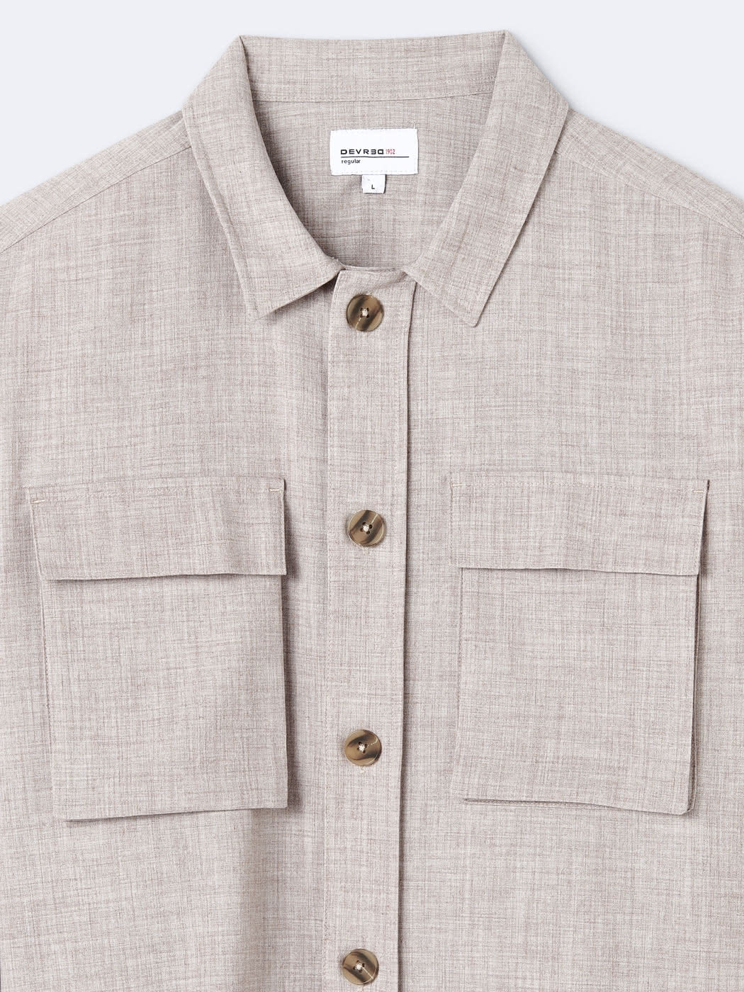 Surchemise faux unie Devred adaptée handicap senior par Adapt & Joy, coupe regular, douce, chaude et facile à enfiler.