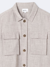 Surchemise faux unie Devred adaptée handicap senior par Adapt & Joy, coupe regular, douce, chaude et facile à enfiler.