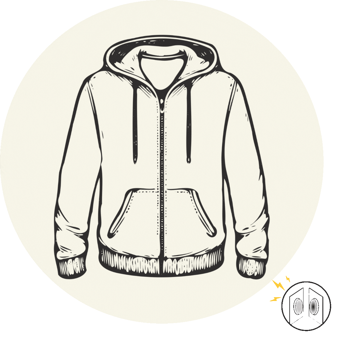 Sweat adapté avec ouverture par aimants ou scratch, conçu par Adapt & Joy pour remplacer la fermeture classique et faciliter l’habillage des personnes en situation de handicap ou à mobilité réduite.