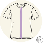 T-shirt - Ouverture devant milieu - Manches courtes- Vêtements adaptés pour personne à mobilité réduite