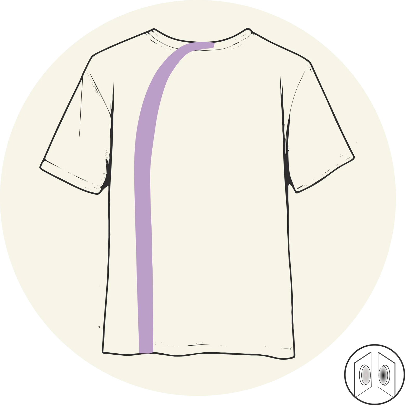 T-shirt - Ouverture dans le dos - Courbe - Manches courtes- Vêtements adaptés pour personne à mobilité réduite