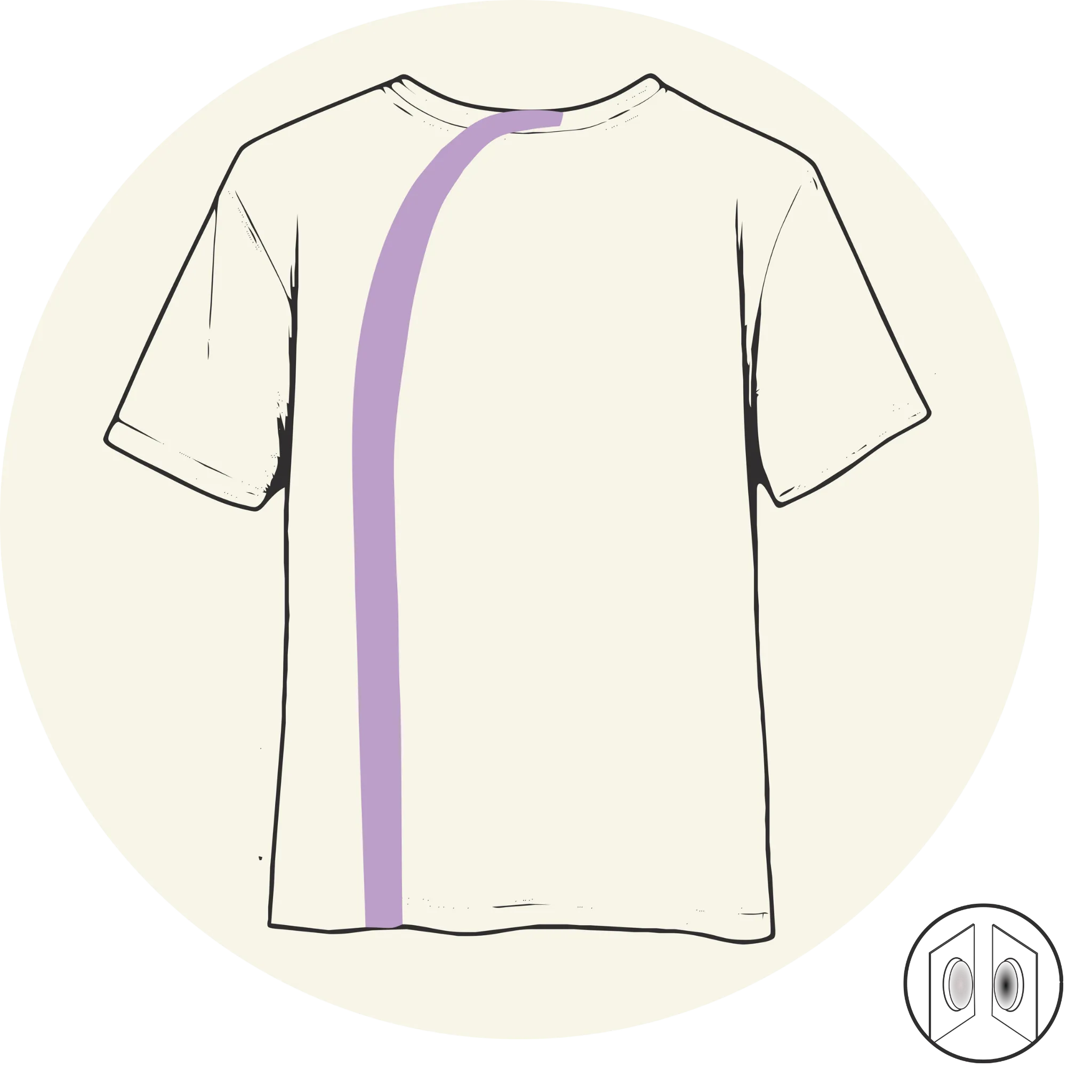 T-shirt - Ouverture dans le dos - Courbe - Manches courtes- Vêtements adaptés pour personne à mobilité réduite