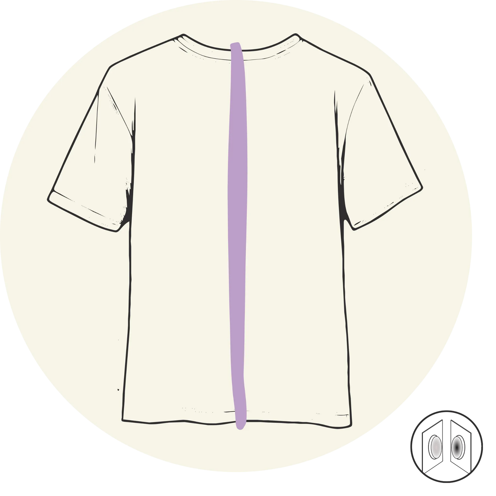 T-shirt - Ouverture dans le dos - Milieu - Manches courtes- Vêtements adaptés pour personne à mobilité réduite