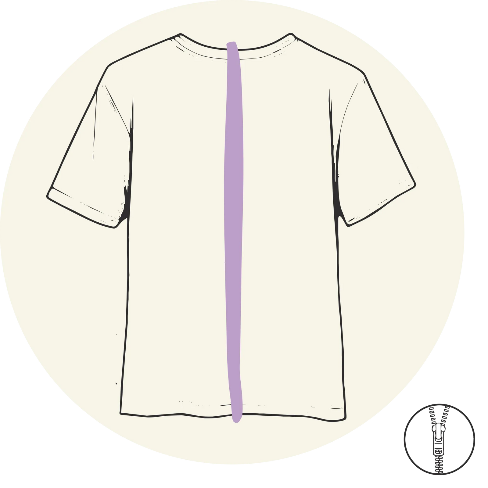 T-shirt - Ouverture dans le dos - Milieu - Manches courtes- Vêtements adaptés pour personne à mobilité réduite