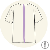 T-shirt - Ouverture dans le dos - Milieu - Manches courtes