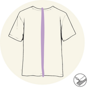 T-shirt - Ouverture dans le dos - Milieu - Manches courtes- Vêtements adaptés pour personne à mobilité réduite
