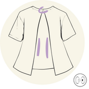 T-shirt - Ouverture façon blouse d'hôpital - Manches courtes- Vêtements adaptés pour personne à mobilité réduite