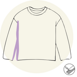 T-shirt - Ouverture sur le côté - Manches Longues