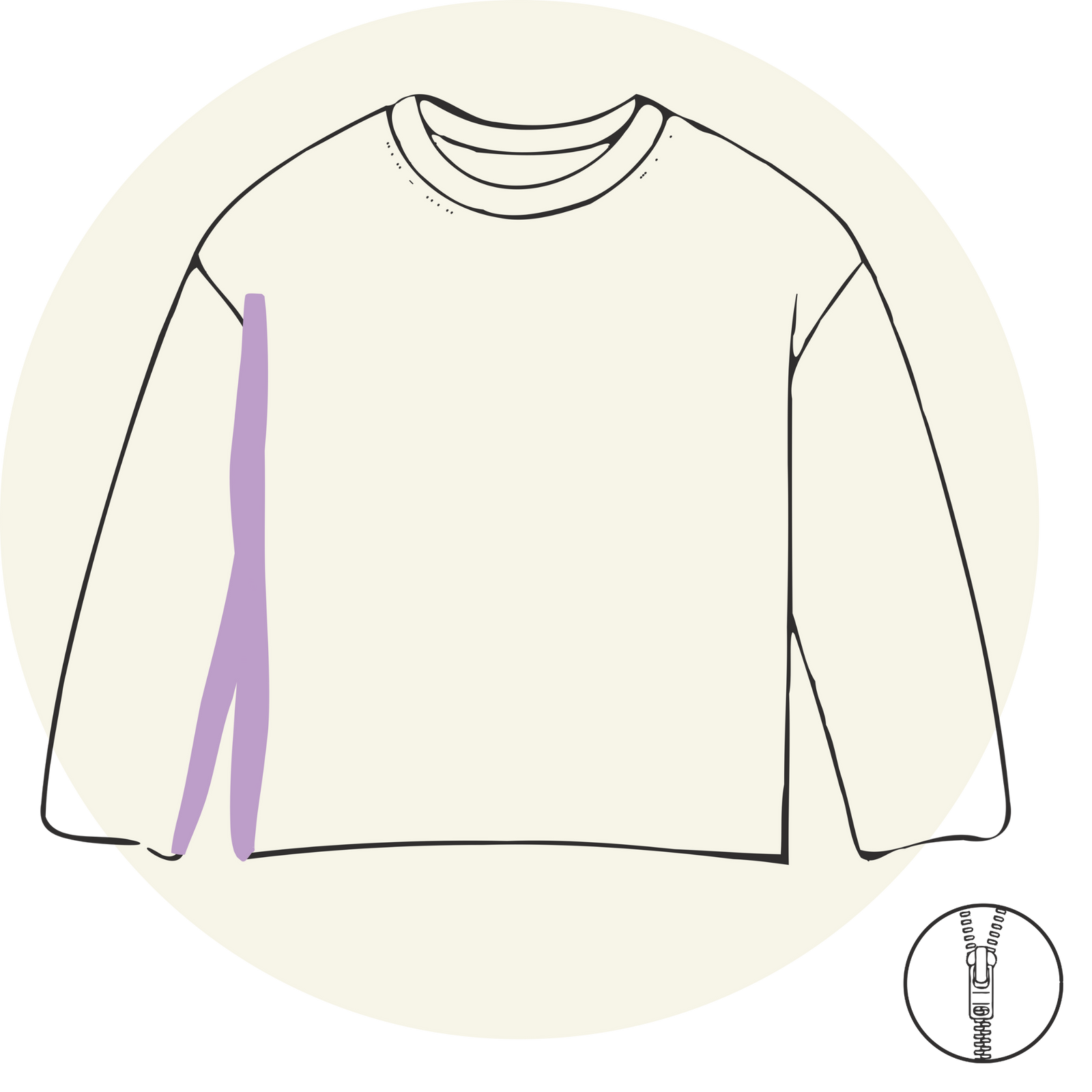 T-shirt - Ouverture sur le côté - Manches Longues- Vêtements adaptés pour personne à mobilité réduite