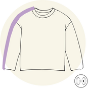 T-shirt - Ouverture épaule - Manches longues- Vêtements adaptés pour personne à mobilité réduite
