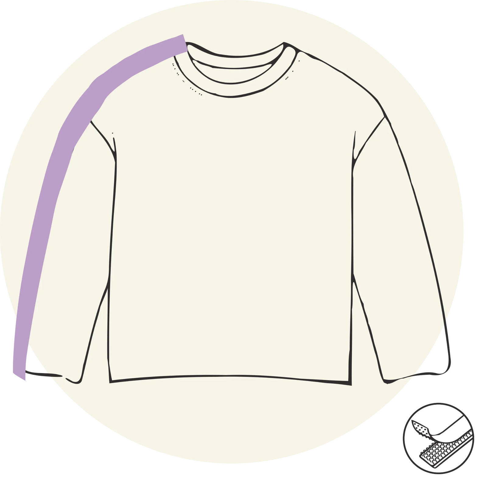 T-shirt - Ouverture épaule - Manches longues- Vêtements adaptés pour personne à mobilité réduite